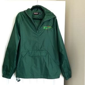 Ultraclub collection Wind Jacket. Green, front pocket, hood. Embroidered IRELAND